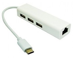 Hubovi: E-Green USB 3.1 tip C HUB (3 port USB 2.0 + 1port fast ethernet)