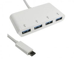Hubovi: E-GREEN Hub USB 3.1 type C 4 port bijeli 56