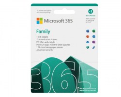 Aplikativni softver: MICROSOFT Microsoft 365 Family 32bit/64bit 6GQ-01890