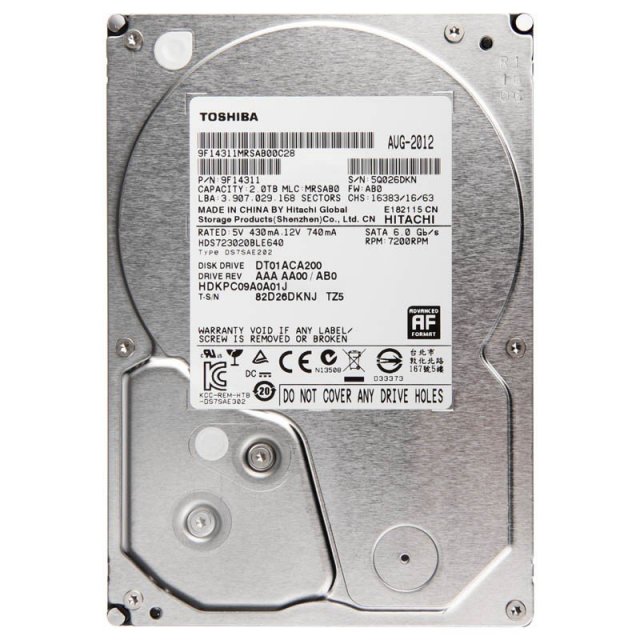 Hard diskovi SATA: Toshiba 2TB DT01ACA200