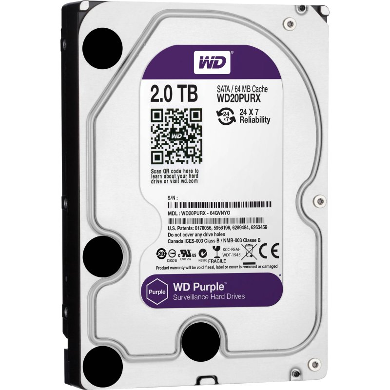 Hard diskovi SATA: WD 2TB 20PURX Purple