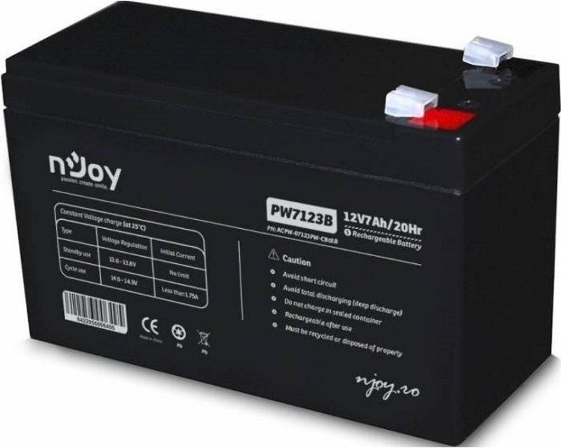 Baterije: Njoy PW7123 baterija 12V 7Ah ACPW-07123PW-CB01B