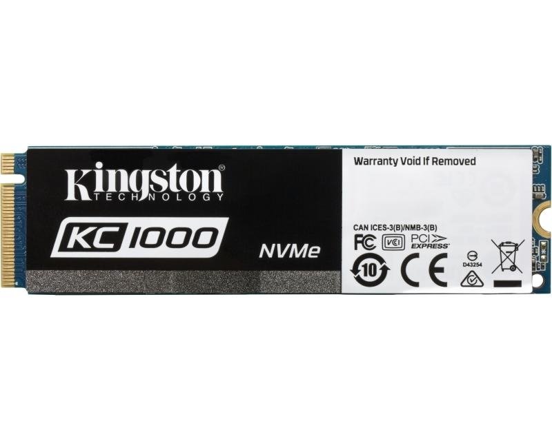 M.2 SSD: Kingston 960GB SSD SKC1000/960G SSDNow KC1000